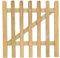 Round Top Outdoor Picket Garden Gates, Outdoor Gate for Garden, Wooden Picket Fence Panels Gate, Natural Wood 3ft Garden Gates, Pressure Treated Planed Timber Wide Outdoor Palisade (3x3ft)