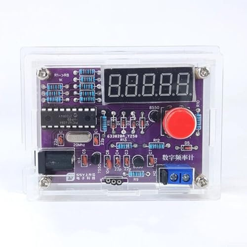 Kit testeur de fréquence, compteur de fréquence 1-50 MHz avec boîtier en acrylique, avec paramètres de fréquence programmables