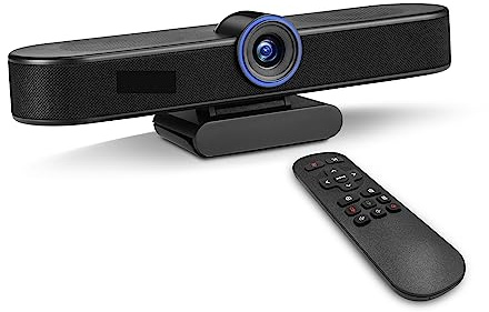 AUBEST Webcam, 4K Ultra-Wide Angle Conference Webcam 8MP 5x Digital Zoom With Auto Framing USB PC Webcam Living Streaming(A)
