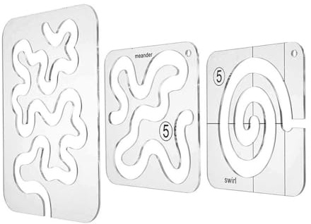Namvo 3-teiliges Quilting-Vorlagen-Set aus Acryl, Quilting-Lineal-Vorlage, Quilting-Schablone, transparentes N?hlineal-Set für DIY-Patchwork-N?hmaschinen