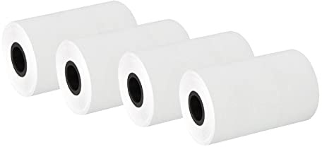 Belegpapier, 4 Rollen Thermopapier 57 x 40 mm, weiße Papierrolle für Registrierkassen, passend für die meisten 58mm POS Thermodrucker