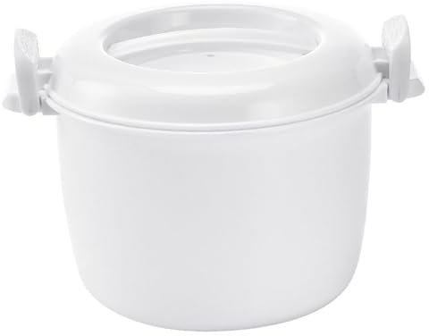 Onchadora de arroz de microondas Capachadora de arroz de gran capacidad Microondas con mango de cocción de pasta con orificio de ventilación.