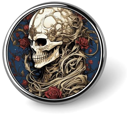 Button-Abzeichen, 2,5 cm, Metall, rund, mit Totenkopf-Motiv, Broschen, Anstecknadeln für Kleidung, Hüte, Dekoration, Kostüm, Rucksäcke, Zubehör