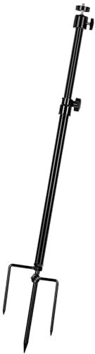 BlazeVideo Wildkamera-Halterung aus Edelstahl, 360° verstellbar, Universalgewinde 1/4-20 (6mm), für Nachtangel-Lichter, Solarpanels, Überwachungskameras (1, Black1)