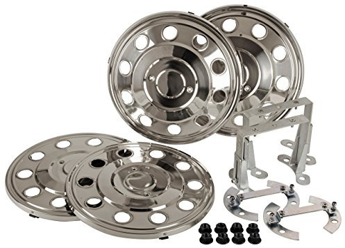 Hansen Styling Parts Radzierblendenset 16 Edelstahl Zwillingsbereifung mit 6-Loch Felge (2014-2018) Transporter Wohnmobil~