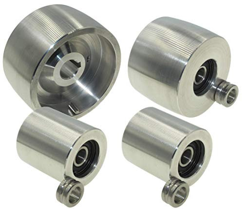 (AL4-19) CNC gefrästes Riemenschleifer Set für Messerschleifer 100 mm Antriebs-19 mm Schaft 75 mm Spurrad 50 mm Idler