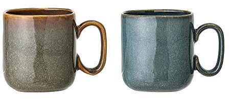 Bloomingville 82043421 NORDIC Becher 2er Set, Keramik, Weiß