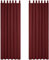 Deconovo Verdunkelungsvorhang Schlaufen Gardinen Schlafzimmer Thermogardine Schlaufen Kälteschutz Thermovorhang Thermogardine Hitzeschutz, 214x132 cm(HöhexBreite), Rot, 2er Set