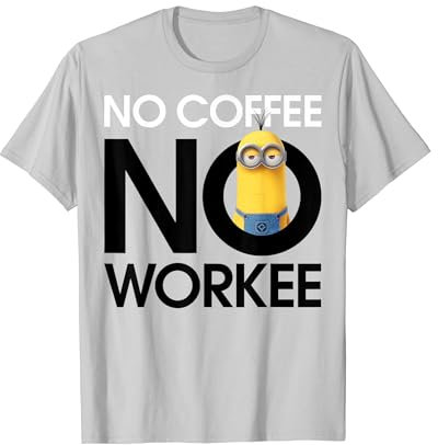 Despicable Me Minions No Coffee No Workee Portrait T-Shirt