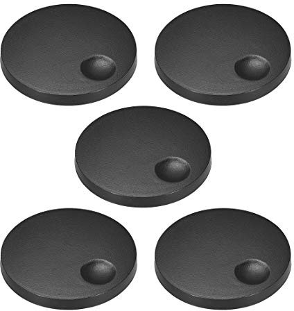 uxcell Potentiometer-Regler für Encoder, Code-Schalter, Acryl, Lautstärkeregler, Schwarz, D-Typ, 6 mm, 5 Stück