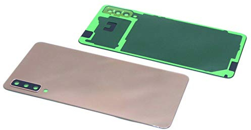 handywest Kompatibel für Samsung Galaxy A7 2018 SM-A750F Gold Akkudeckel Backcover Rückseite inkl Kleber Rückschale Hosing Cover inkl Kamera Camera Glas Mit Klebefolie Streifen Adhesive