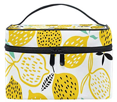 Hengpai - Beauty case da viaggio con limone, colore: Giallo