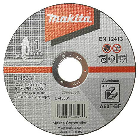 Makita B-46414 Trennscheibe Stahl 125 x 2,5 mm, 1 Stück, für bspw. Stahlrohre oder Stahlprofile, A30R-BF, EN12413, oSa zertifiziert