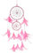 Handgewebter Traumfänger für Zimmer Dekoration Feder Traumfänger Dreamcatcher mit Federn und Perlen böhmischen Wandbehang Traumfänger Wand Zimmer Auto Deko Ornament Geschenk Pink