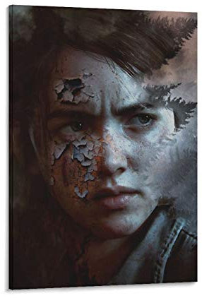 YZLI Game Poster Ellie The Last of Us 2 V1 Leinwand-Kunst-Poster und Wandkunstdruck, modernes Familienschlafzimmerdekor, Poster 60 x 90 cm