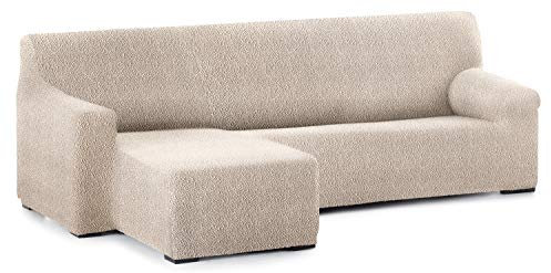 Bezug für Chaiselongue, L-Form, anpassbarer Stoff, kurzer Arm, links, Farbe 00 Elfenbein