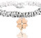 SAGA GIOIELLI® BRACCIALE NODINI INTRECCIATO DONNA FRASI PENSIERI PAROLE EMOZIONALE INCISIONE CUORE (Quadrifoglio portafortuna)