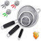 3 Pack Stainless Steel 18/8 Extra Fine Mesh Strainers, Large, Medium & Small Sifters with Comfortable & Non Slip Handles, Ideal for Pasta, Rice, Tea, Spaghetti, Quinoa, Baking