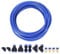 sourcing map Pneumatic PU Air Tubing Kit with Push to Connect Fittings for Air Hose Line Pipe 8mm OD 10 Meters Blue