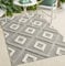 Karel In & Outdoor Teppich Wetterfest - Hochwertiger Balkon Teppich Grau - Boho Mit Raute Muster 120 x 170 cm Aus Polypropylen