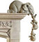 LSLANSOON Elefanten-Regalfiguren, 3er-Set mit Mutter-Elefant und 2 hängenden Baby-Elefanten, die vom Regalbrett herunterhängen, handbemalte Kunstharz-Sammelfiguren für Heimdekoration, Geschenk