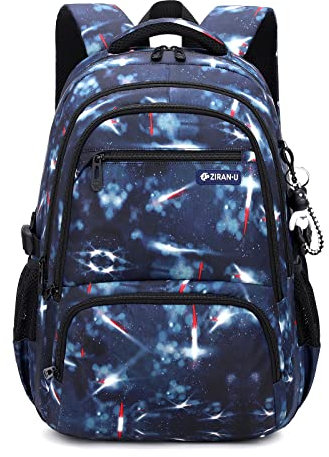 Amythe Schulrucksack Jungen Teenager Schulranzen, Schultasche mit Trolleygurten 16 Inch Wasserdicht Daypack Groß Nylon Lässig Kinderrucksack 3-9. Klasse für Schule und Reise