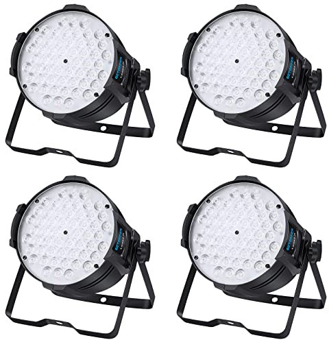 BETOPPER LED Par Scheinwerfer Bühnenlicht 54 x 2w Kalt/Warmweiß Lichteffekte Beleuchtung Partylicht mit DMX512 LED Par Strahler für Kirche, Bar, Party, Studio, Theater (4 PCS)