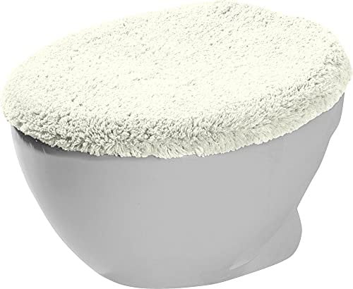 Erwin Müller WC-Deckelbezug Uni Serie Stuttgart Natur Größe 45x50 cm - Unterseite rutschhemmend, mit Schnürung, 100% Baumwolle