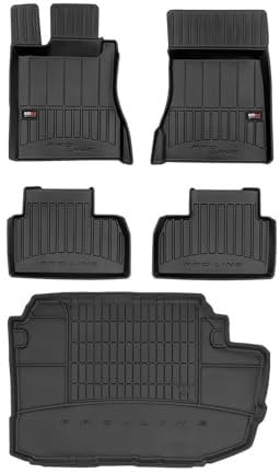 OMAC Fußmatten & Kofferraumwanne Set kompatibel mit Mercedes S Klasse W220 1998-2005 Gummi