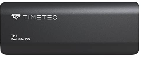 Timetec 1TB SSD esterno portatile USB3.2 Gen2 USB-Type C fino a 550 MB/s Mini unità a stato solido esterna in alluminio flash ultra sottile - nero