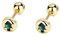 ZLING Echte 925 Sterling Silber Ohrringe Weihnachtsbaum Grün Cz Perlen Schraube Ohrstecker Für Frauen Hochzeit Schmuck