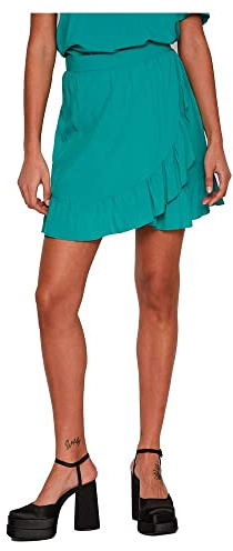 Vila Damen Vipaya Wrap Hw Short Skirt/Su - Noos Rock, Alhambra, 42 EU