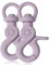 Ganzoo Lot de 2 mousquetons en silicone avec revêtement en silicone pour laisse de chien et collier de 61 mm de long, également pour paracorde 550