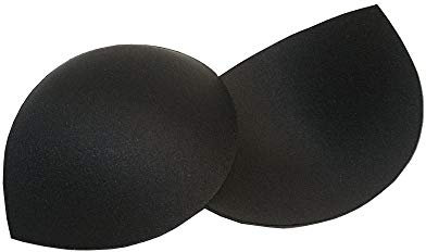 2 Pairs (4 Pieces) Size 38 Bra Inserts Bust Cups Non Padded Dress Bra Inserts Swimsuits Dresses Bras Non Push Up Liner Cups Sew on/Removable (Black)