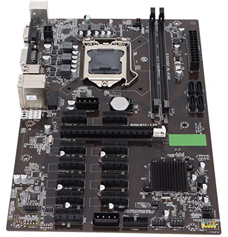 Bewinner LGA1151 Motherboard, für 4. Generation,B250 Integriertes Motherboard mit Netzwerkkarte, Grafikkarte,DDR4,11×PCIE X1 Slot für Mining