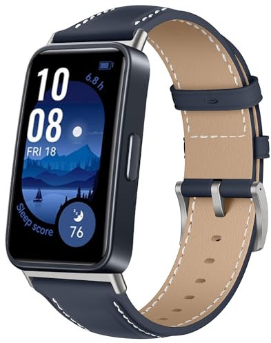KoGiio Ersatzarmband für Huawei Band 10/9/8,Vintage, PU-Leder, für Männer und Frauen