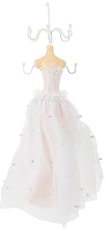 TOPBATHY Présentoir à Colliers Décoratif En Plastique, Support De Bijoux Vintage, Modèle Princesse 27 Cm, Rangement Bureau Pour Femme, Accessoire Maison Élégant