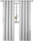 YSTELLAA Tende 100% Oscuranti Per Interni 2 Pezzi, 140×280cm, Effetto Lino, Tende Termiche, Con Anelli, Tenda Termica Isolante Freddo E Caldo, Fonoassorbenti, Moderne, Grigio Bianco
