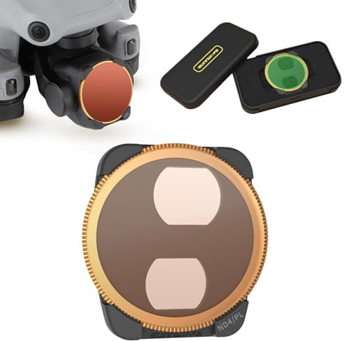 MotuTech Filter für DJI AIR 3 Objektivfilter, Neutraldichtefilter, UV-Filter, Polarisationsfilter HD (ND4PL)