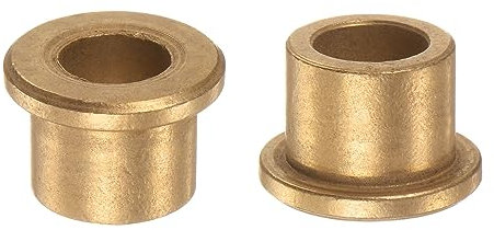 QUARKZMAN 2uds Brida Rodamiento Manguito 12mm Diámetro 18mm OD 16mm Longitud 3mm Brida Grosor Bronce Buje Auto-Lubricantes Bujes Manguito para Industriales Equipos