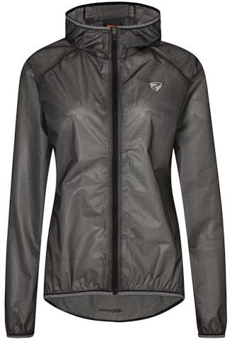Ziener Damen NATINA Regenjacke - Fahrrad|Mountainbike|Outdoor - wasserdicht,atmungsaktiv,super leicht, black, 38