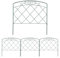 Relaxdays Bordure de Jardin, 4 éléments, HxB : 60 x 62,5 cm chacun, Accessoire Jardin à emboîter, métal, Vintage, Vert