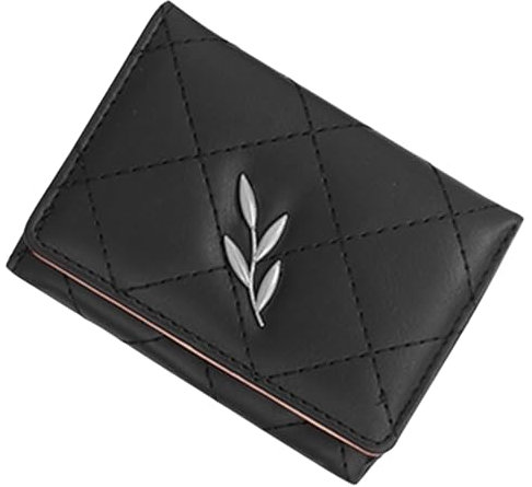SOEROOY Portefeuille Femme Cuir Petit Porte-Monnaie, Slim Court Portefeuille pour 7 Porte-Cartes, 1 fenêtre d'identification et 1 Section de Facture