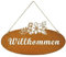 Schild WILLKOMMEN oval psw897 Metall Hänger 29x15cm Türdeko Rost Braun Metallschild Türschmuck Eingangsdeko Rostdeko Rostschild Welcome