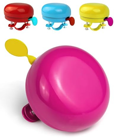 Fahrradklingel Kinder Fahrradglocke Mädchen und Jungen, Damen-Fahrrad Glocke Lenker 22.2mm Bunt Ding Dong Klingel Kinderfahrrad Bike Bell