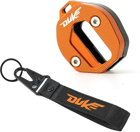 SiMuRYP Schlüsselgehäuse aus Aluminiumlegierung Für Duke 125 200 390 DUKE390 RC390 Neueste Motorrad Zubehör 3D Stickerei Schlüsselbund Schlüsselbund Schlüssel Abdeckung Shell Cap(1 Set orange-Black)
