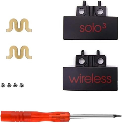 Solo3 Hinges Replacement Metal Buckle lock connector Clip Repair parts Compatible with Beats Solo 3.0 Wireless headphones (Defiant Black-Red)