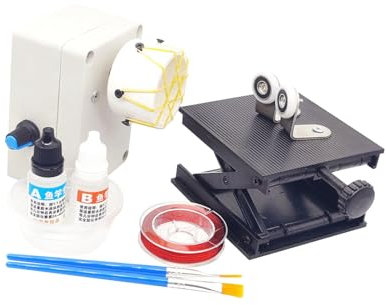 HGZLQKD DIY Winding Machine Fishing Tools Rod Building Tool Wrapped Wire Epoxy Painting Repair Portable Accs Fishing Rod Repair Kits, with 30g Clear Glue