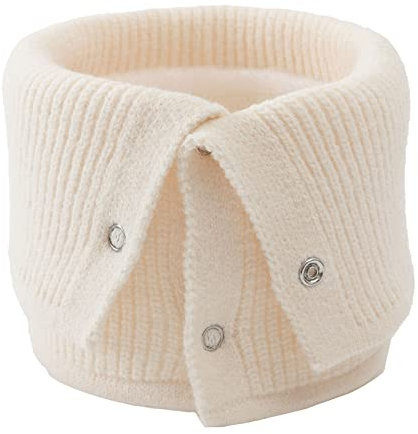 AMDOLE Seiden-Haarbeutel zum Schlafen, Winter, doppelt dicker Strickring, unbegrenzter Schal, warm und winddicht, Leopardenmuster, Seidenschal, beige, Einheitsgröße