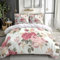 CozyRest Bettwäsche 240 x 220 cm Bettbezug und 80x80 Kissenbezug, Wendebettwäsche Set Muster Rokoko Retro Rosen Weiche Microfaser für Mädchen Kinder